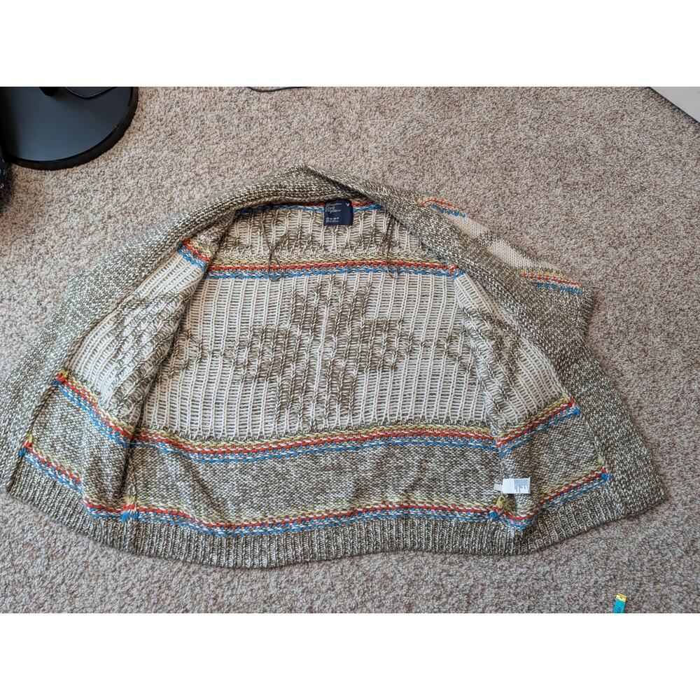 American Eagle Outfitters Open Front Cardigan Sweater Size XS/S Fair Isle Wool - Picture 5 of 10